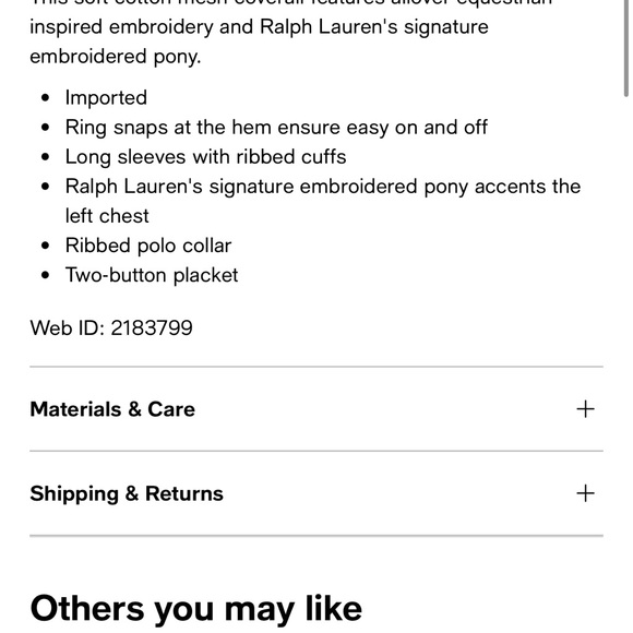 New with Tags Ralph Lauren Baby Onesie - Picture 8 of 8